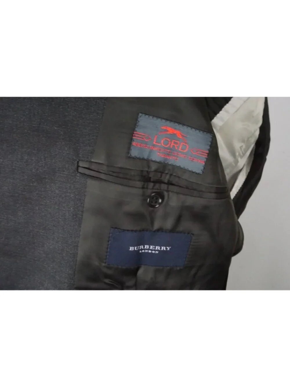 Burberry London Gray Woven S100s Wool 2 Pc Suit Jacket Pants Sz 48L BRAND NEW